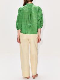 Orly Blouse,BIRDS OF PARADIS BY TROVATA,GREEN MEDALLION,Image 3