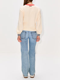 Ryann Sweater,BIRDS OF PARADIS BY TROVATA,CALIFORNIA ANTIQUE WHITE,Image 3