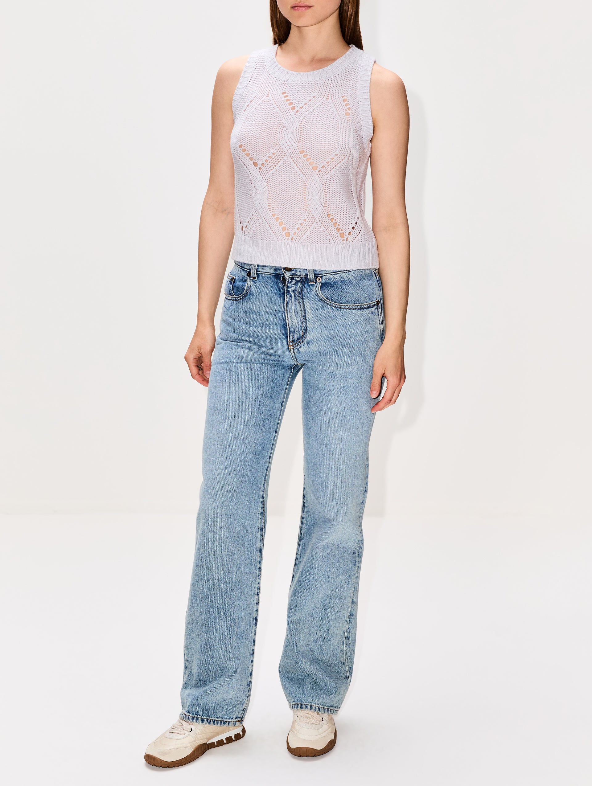 Kara Shrunken Cable Knit Tank | SABLYN | elysewalker