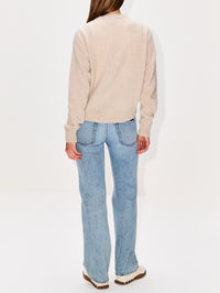 Boxy Cardigan,THE ELDER STATESMAN,WHITE,Image 3