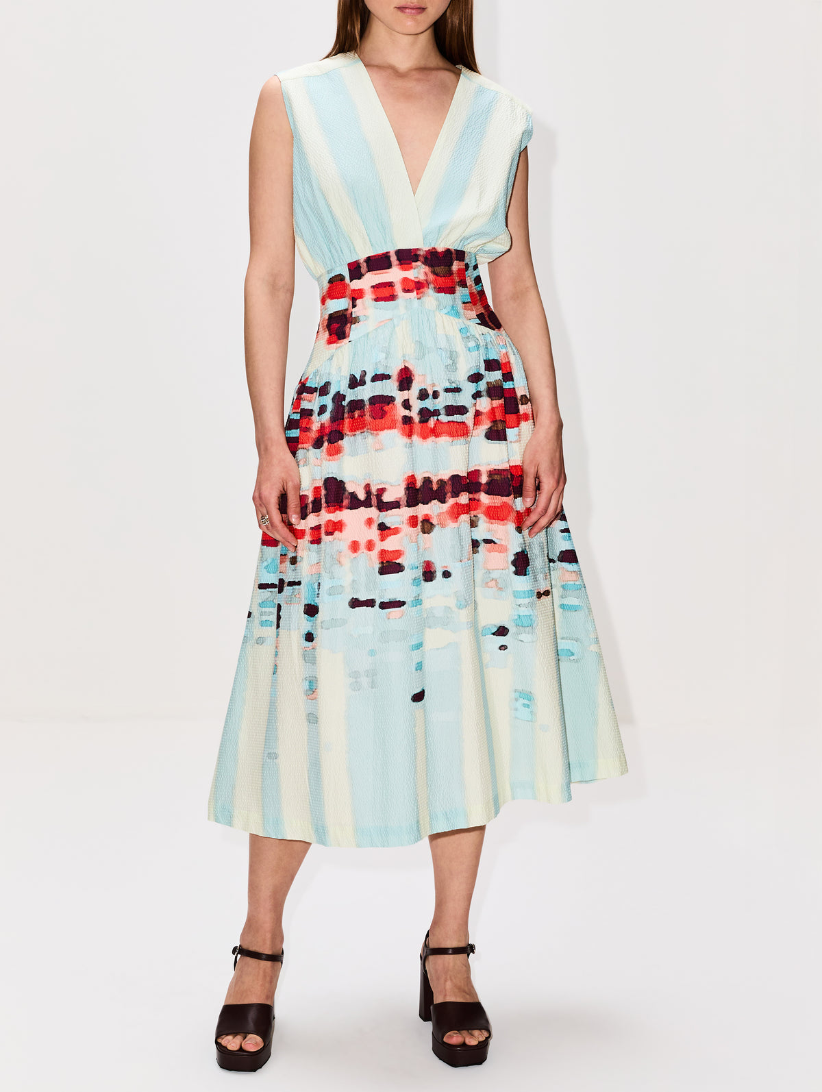 Jocelyn Dress,SILVIA TCHERASSI,AQUA WATERCOLOR,Image 2