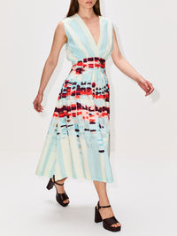 Jocelyn Dress,SILVIA TCHERASSI,AQUA WATERCOLOR,Image 3