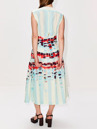 Jocelyn Dress,SILVIA TCHERASSI,AQUA WATERCOLOR,Image 4