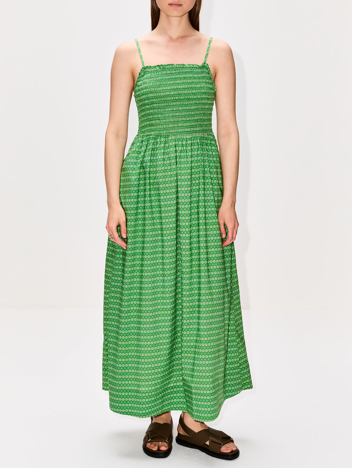 Carmen Dress,BIRDS OF PARADIS BY TROVATA,GREEN MEDALLION,Image 2