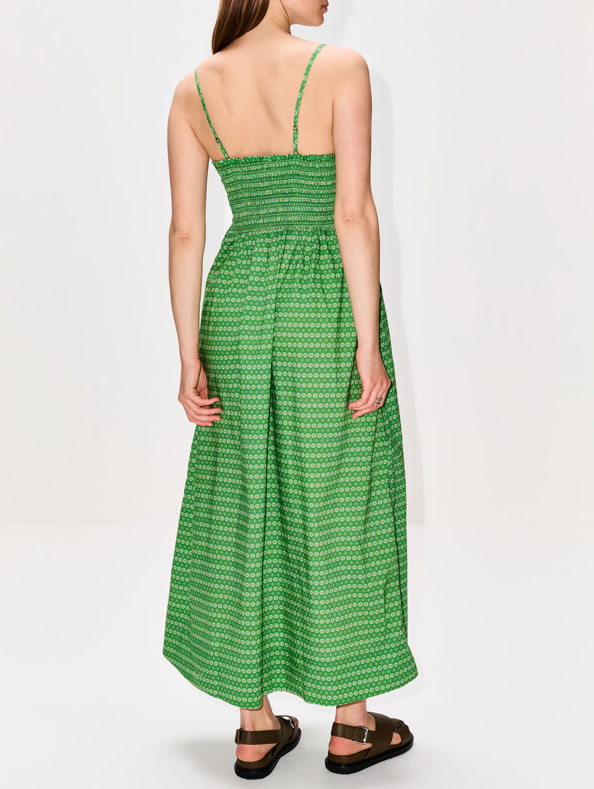 Trovata Women's Carmen Dress Green Medallion - Size L | Birds of Paradis Trovata Women's Carmen Dress Green Medallion - Size L | Birds of Paradis