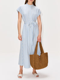 James Dress,BIRDS OF PARADIS BY TROVATA,BLUE OXFORD STRIPE,Image 2