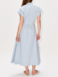 James Dress,BIRDS OF PARADIS BY TROVATA,BLUE OXFORD STRIPE,Image 4