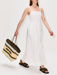 Carmen Dress,BIRDS OF PARADIS BY TROVATA,WHITE,Image 3