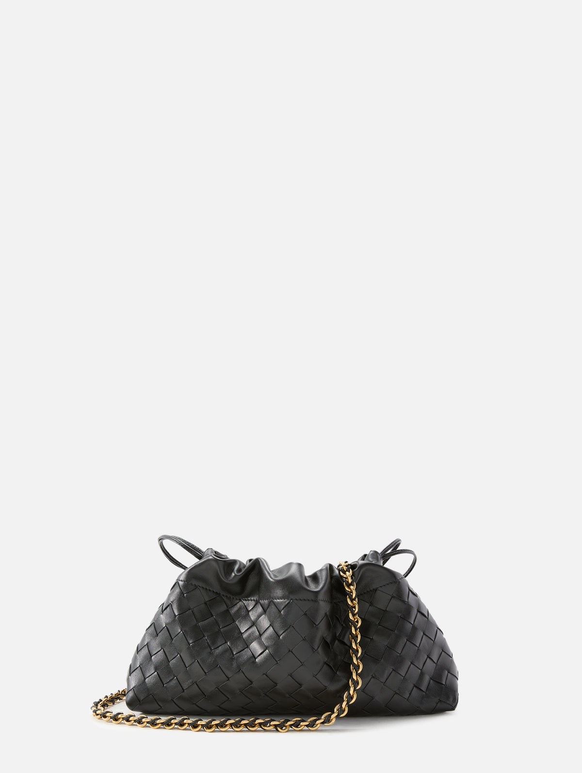 Soiree Dustbag,BOTTEGA VENETA,BLACK/BRASS,Image 1
