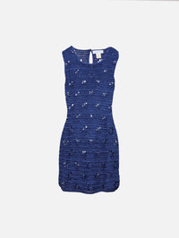 Floral Crochet Mini Dress,CALLE DEL MAR,NAVY,Image 1