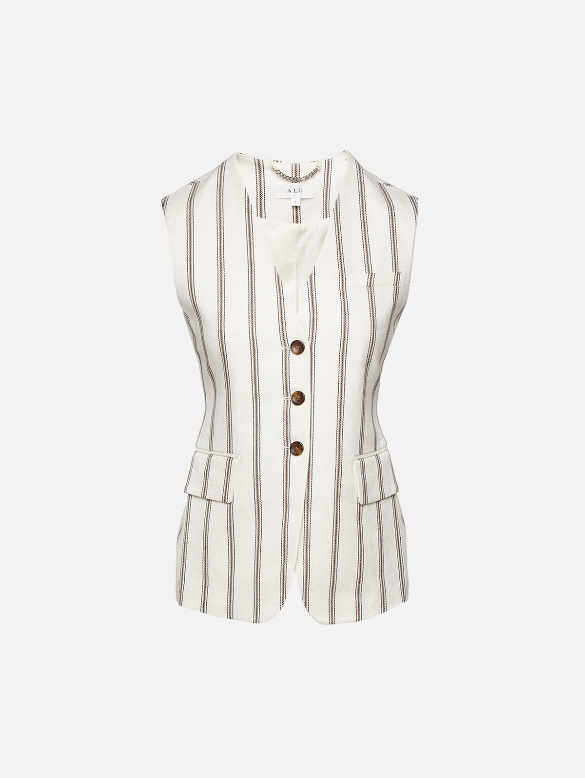 Noa Vest,A.L.C.,CREAM STRIPE,Image 1
