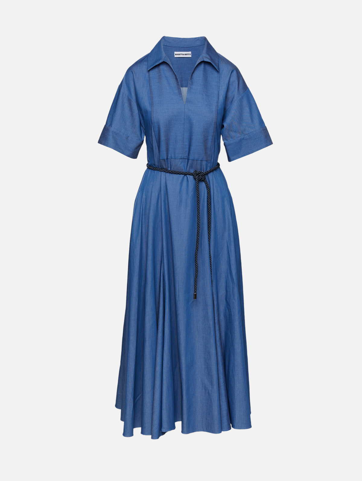 Caftan Shirtdress,ROSETTA GETTY,WASHED BLUE,Image 1