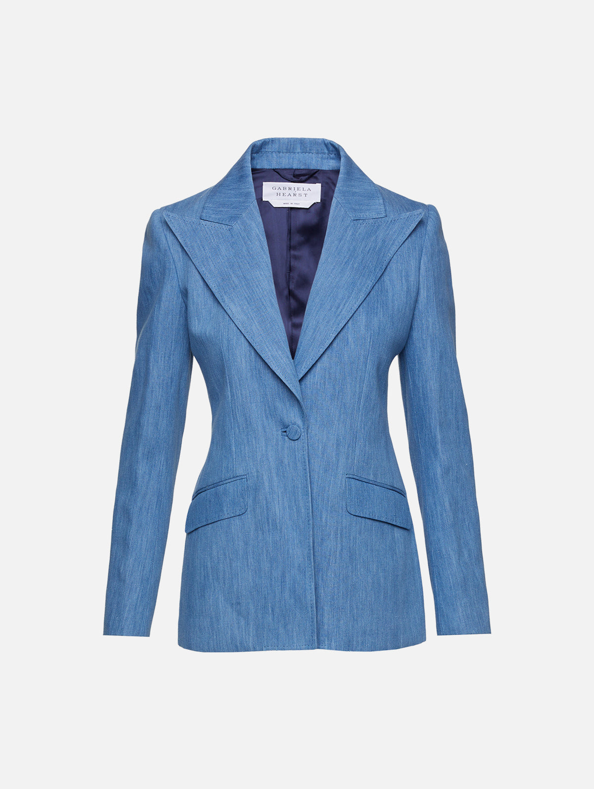 Leiva Blazer,GABRIELA HEARST,MEDIUM BLUE,Image 1