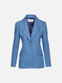 Leiva Blazer,GABRIELA HEARST,MEDIUM BLUE,Image 1