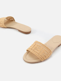 Sunshine Slide,FENDI,BEIGE,Image 2