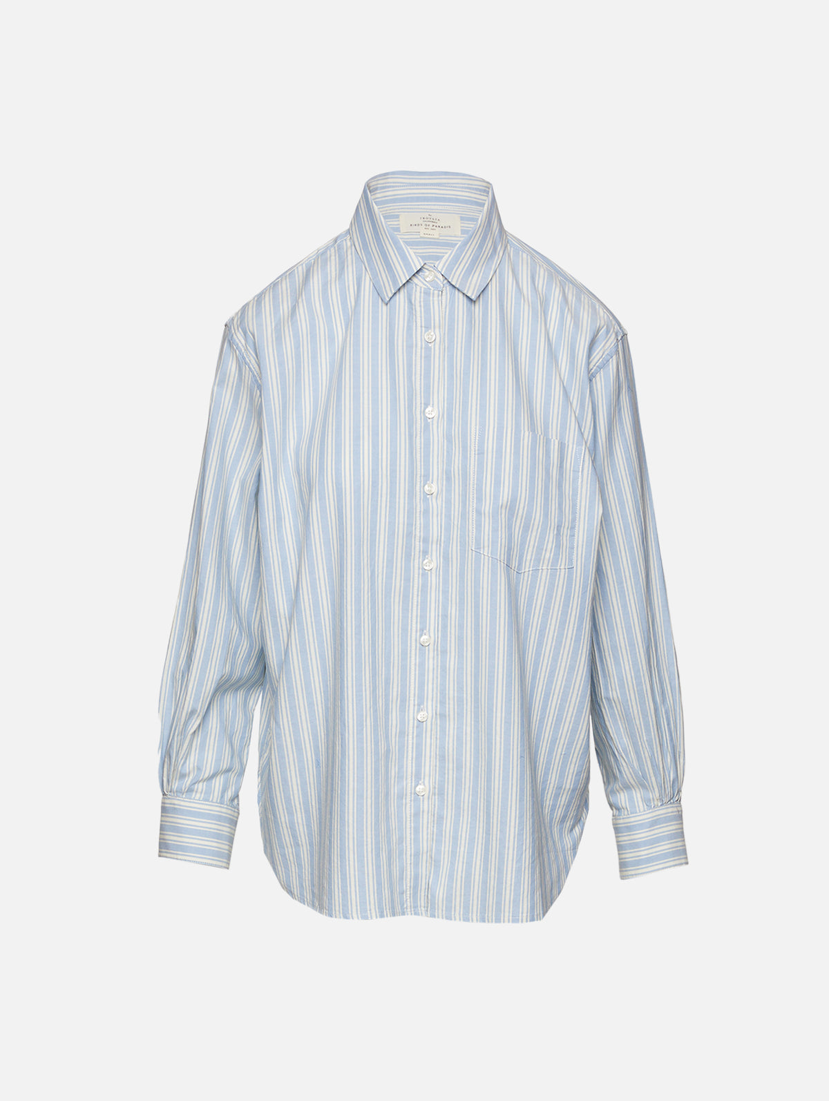 Blake Oversized Shirt,BIRDS OF PARADIS BY TROVATA,BLUE OXFORD STRIPE,Image 1