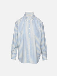 Blake Oversized Shirt,BIRDS OF PARADIS BY TROVATA,BLUE OXFORD STRIPE,Image 1