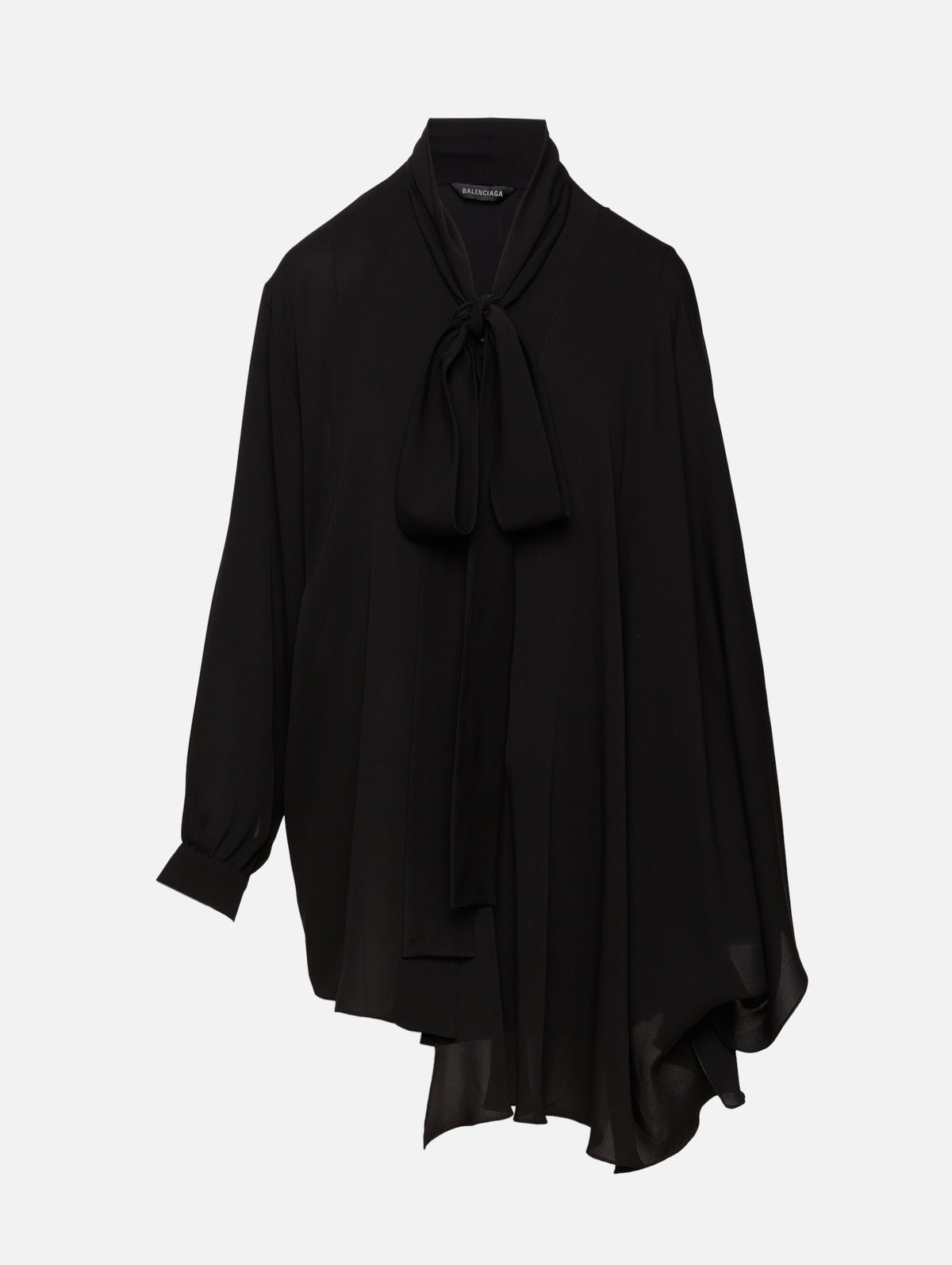 Scarf Blouse,BALENCIAGA,BLACK,Image 1