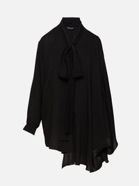 Scarf Blouse,BALENCIAGA,BLACK,Image 1
