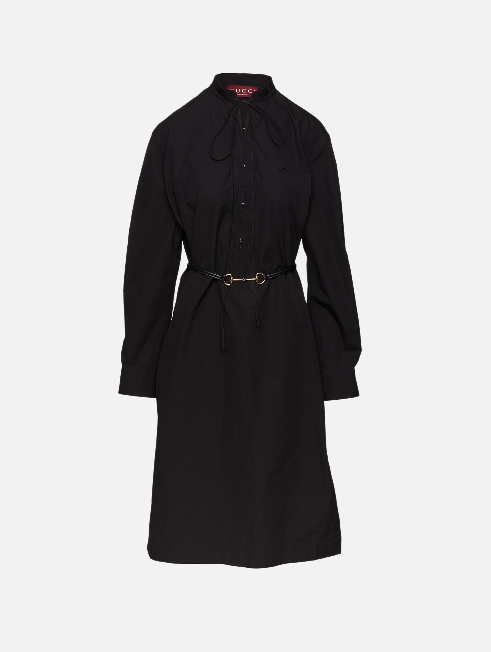 Long Sleeve Heavy Poplin Dress | GUCCI | elysewalker
