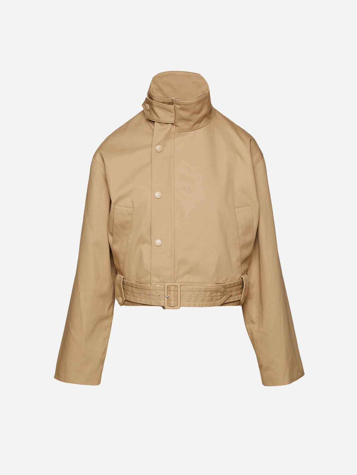 Lily Double Breasted Trench,BRANDON MAXWELL,KHAKI,Image 1