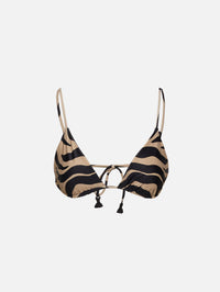 Konibo Bikini Top,JOHANNA ORTIZ,SAND/BLACK,Image 1