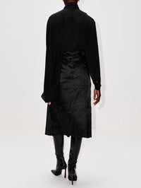 Scarf Blouse,BALENCIAGA,BLACK,Image 4