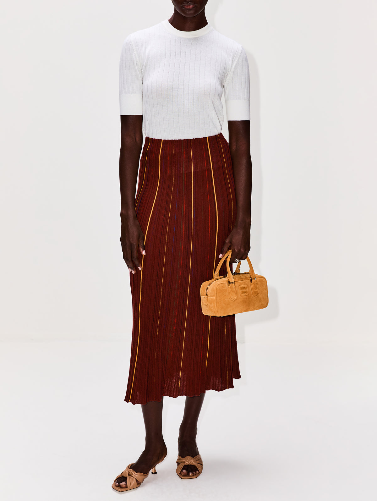 Celeano Skirt,GABRIELA HEARST,BURNT SIENNA,Image 2