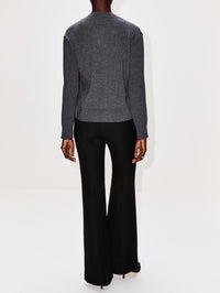 Knot Rib Cardigan,BOTTEGA VENETA,ANTHRACITE,Image 3