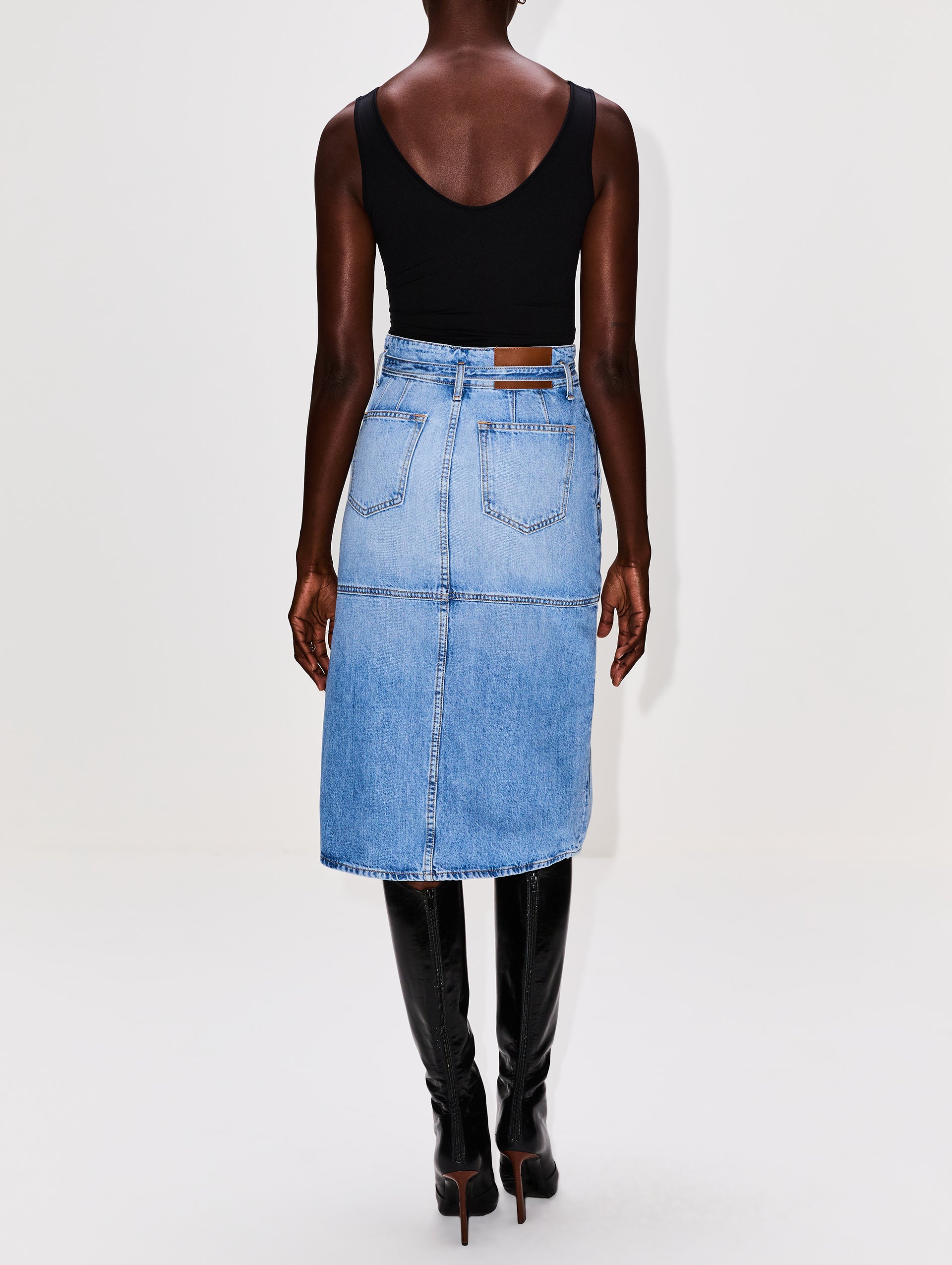 Cecilia Denim Skirt | BRANDON MAXWELL | elysewalker