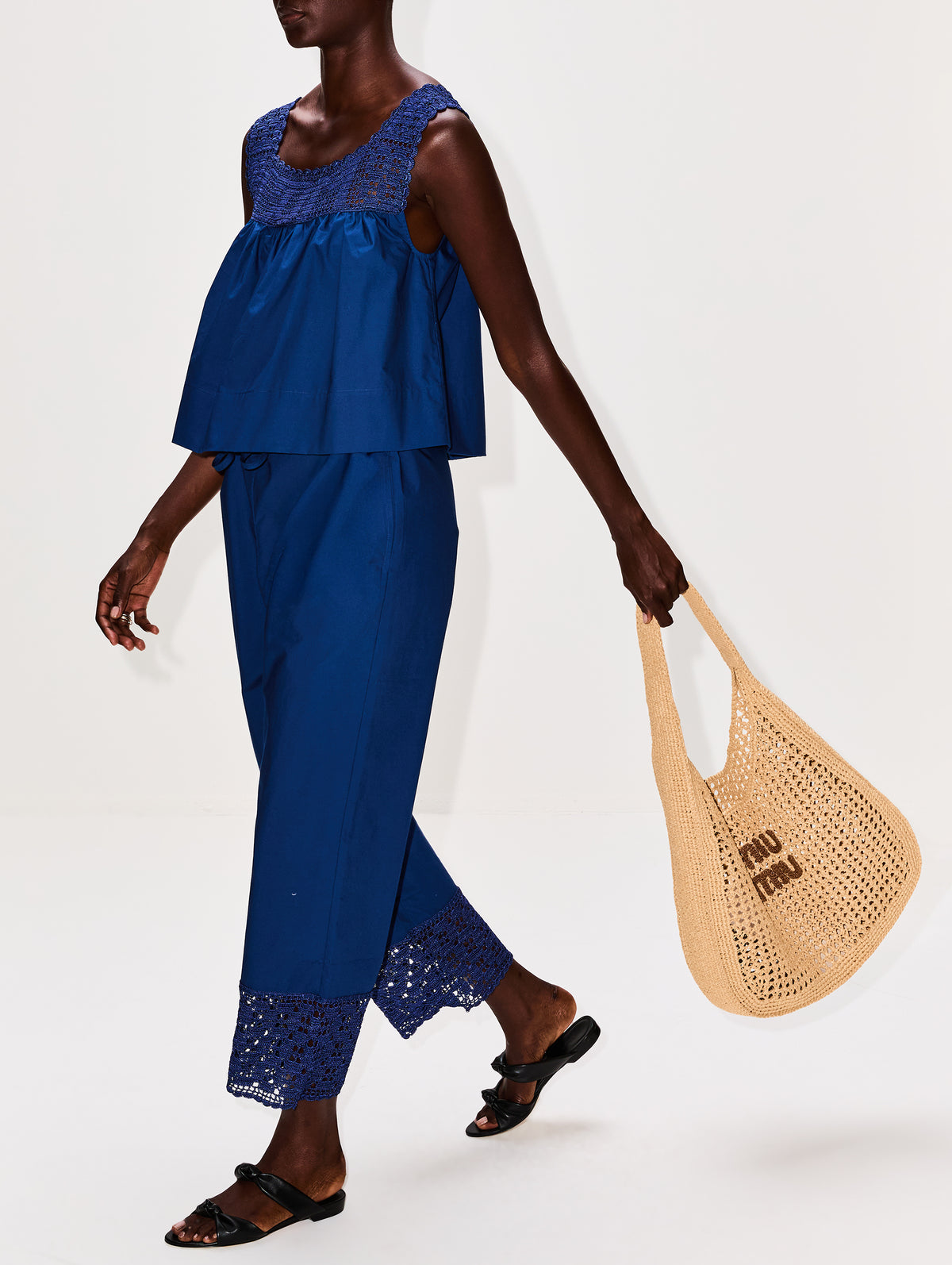 Heirloom Poplin Trouser,CALLE DEL MAR,NAVY,Image 3