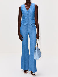 Coleridge Vest,GABRIELA HEARST,MEDIUM BLUE,Image 2