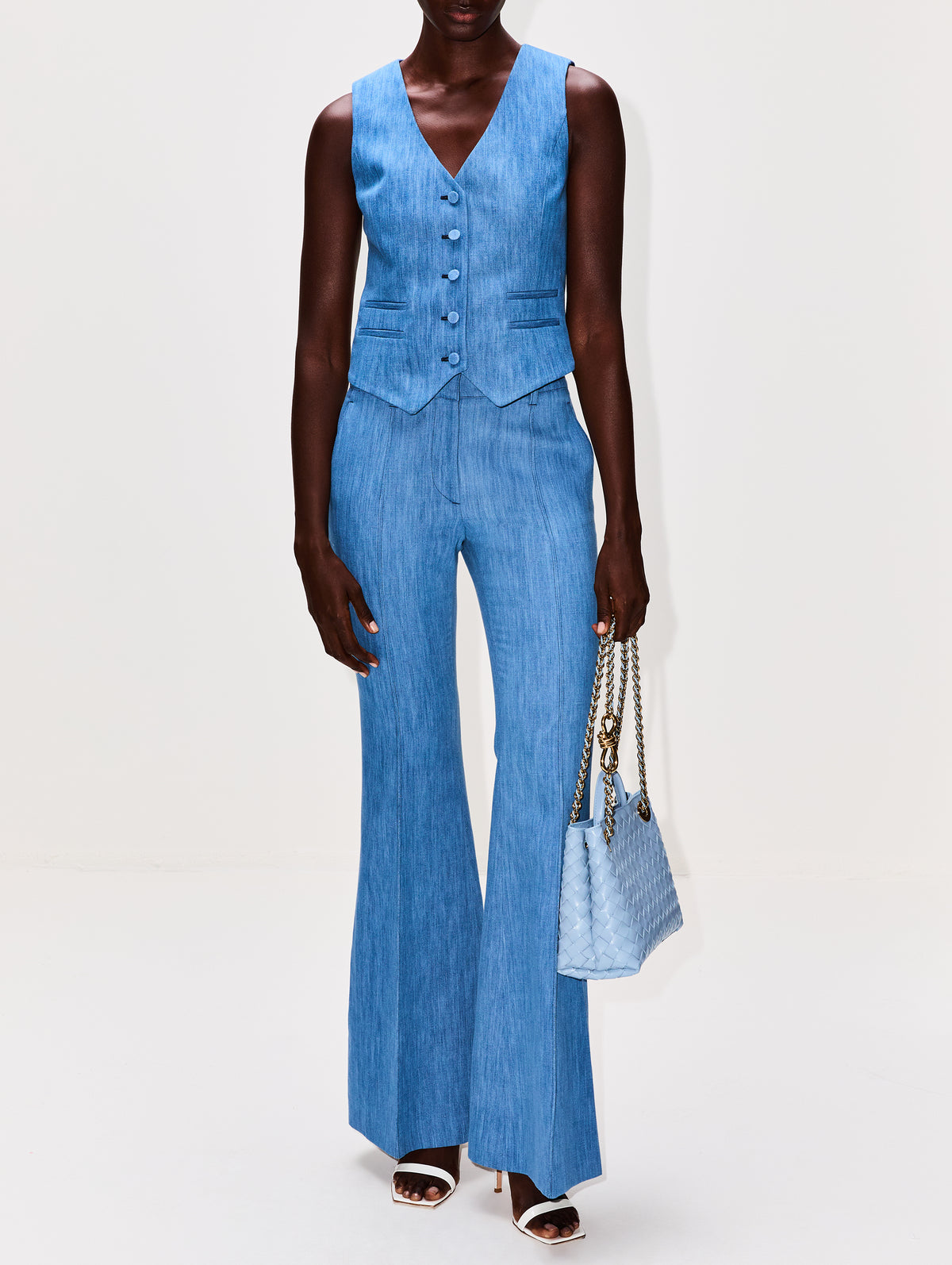 Rhein Pant,GABRIELA HEARST,MEDIUM BLUE,Image 2