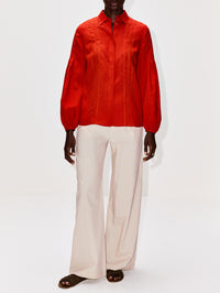 Inga Blouse,GABRIELA HEARST,ANTELOPE ORANGE,Image 2