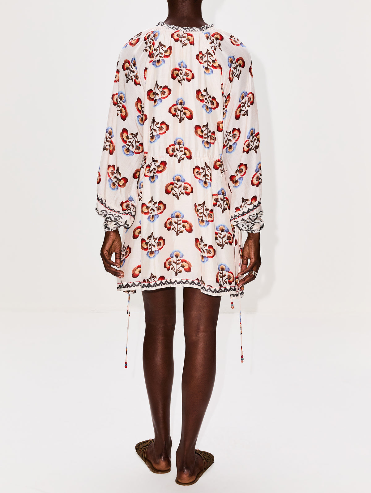 Caballito Vito Short Dress,MARIA CHER,ECRU,Image 4