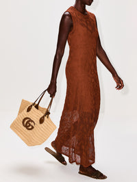 Cervantes Leah Long Dress,MARIA CHER,BROWN,Image 3