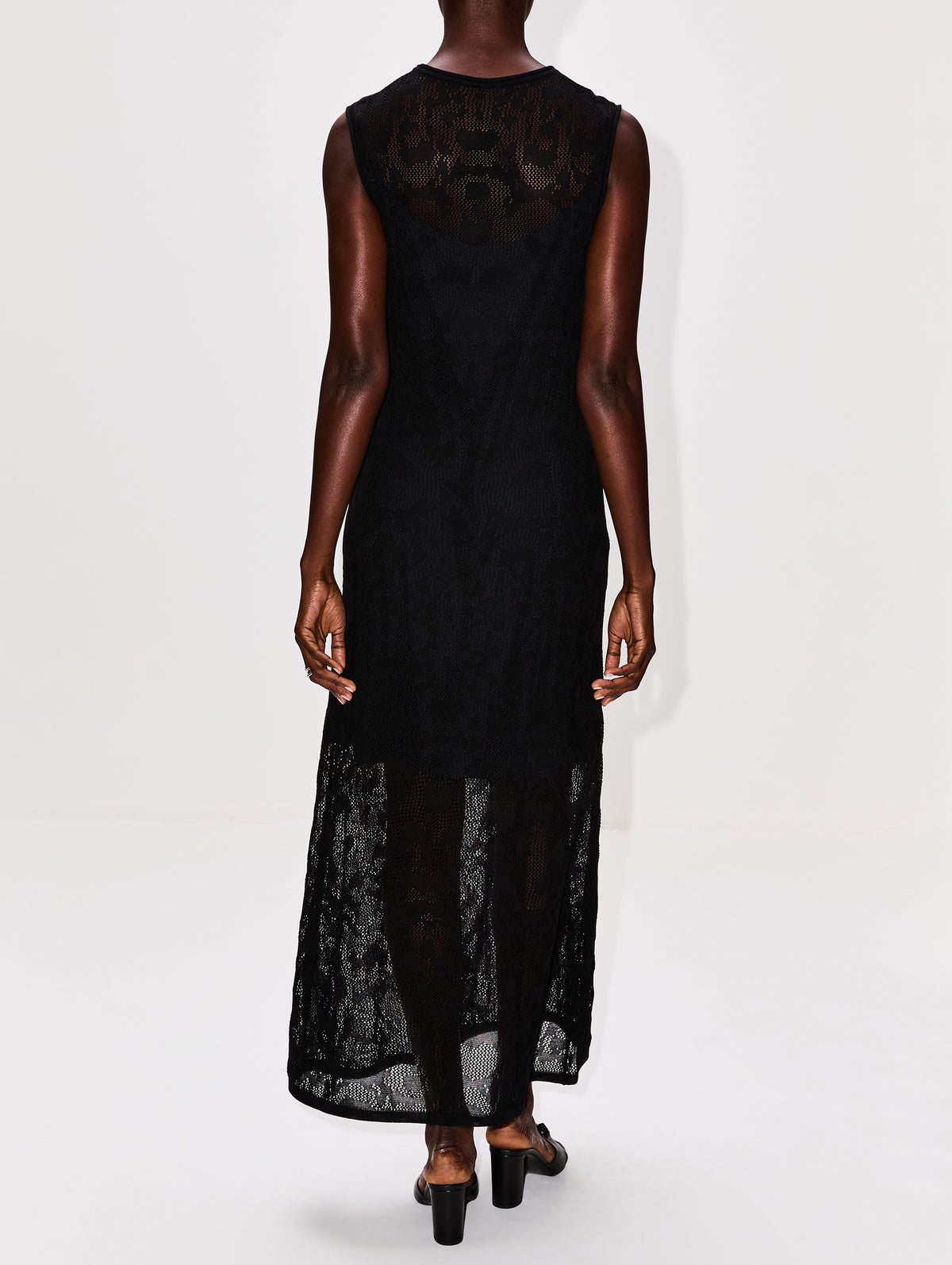 Cervantes Leah Long Dress,MARIA CHER,BLACK,Image 4