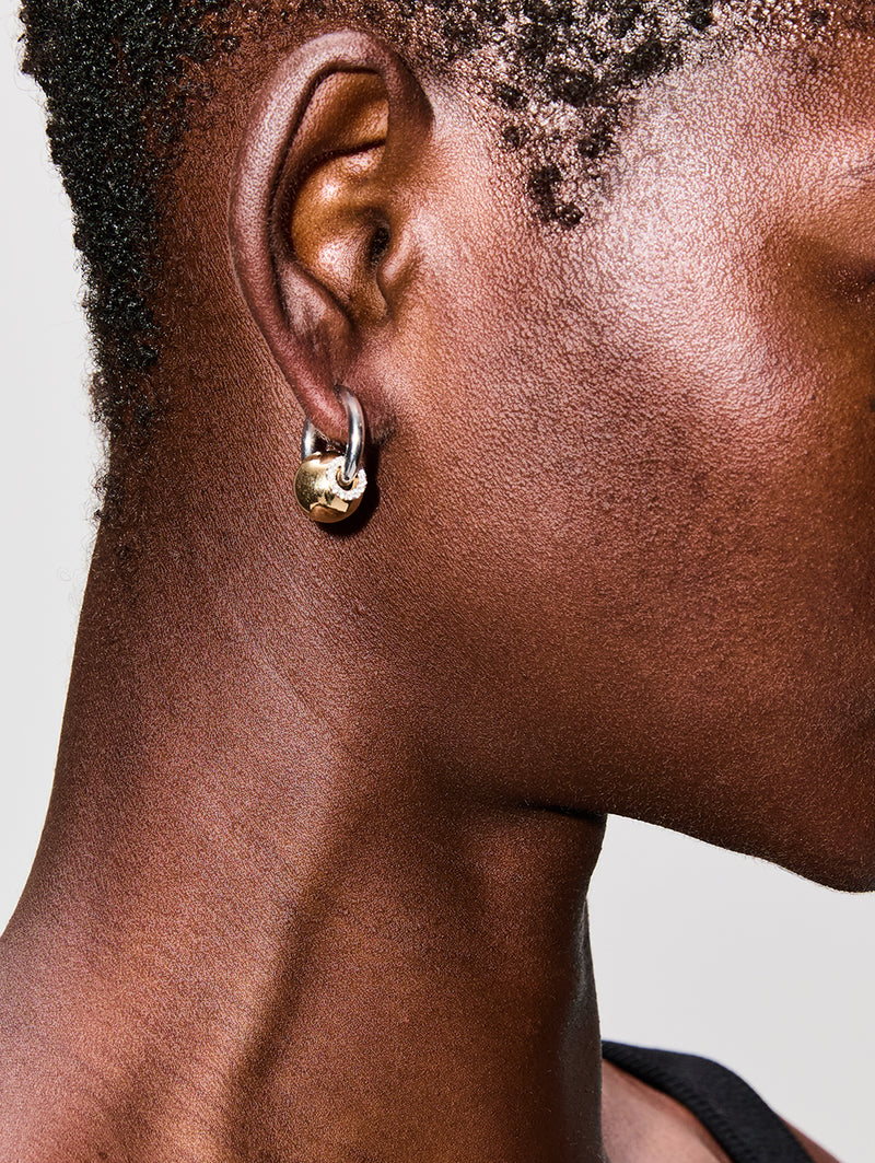 Earring Piercing Diamonds Hoop