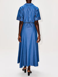 Caftan Shirtdress,ROSETTA GETTY,WASHED BLUE,Image 4