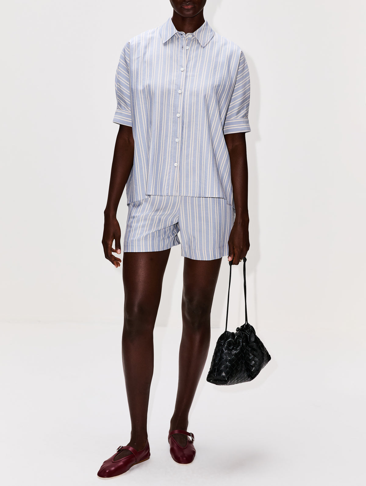 Gisele Relaxed Button Down Shirt,SABLYN,DUSTY PERIWINKLE MULTI,Image 2