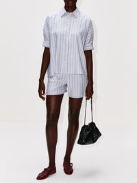 Gisele Relaxed Button Down Shirt,SABLYN,DUSTY PERIWINKLE MULTI,Image 2