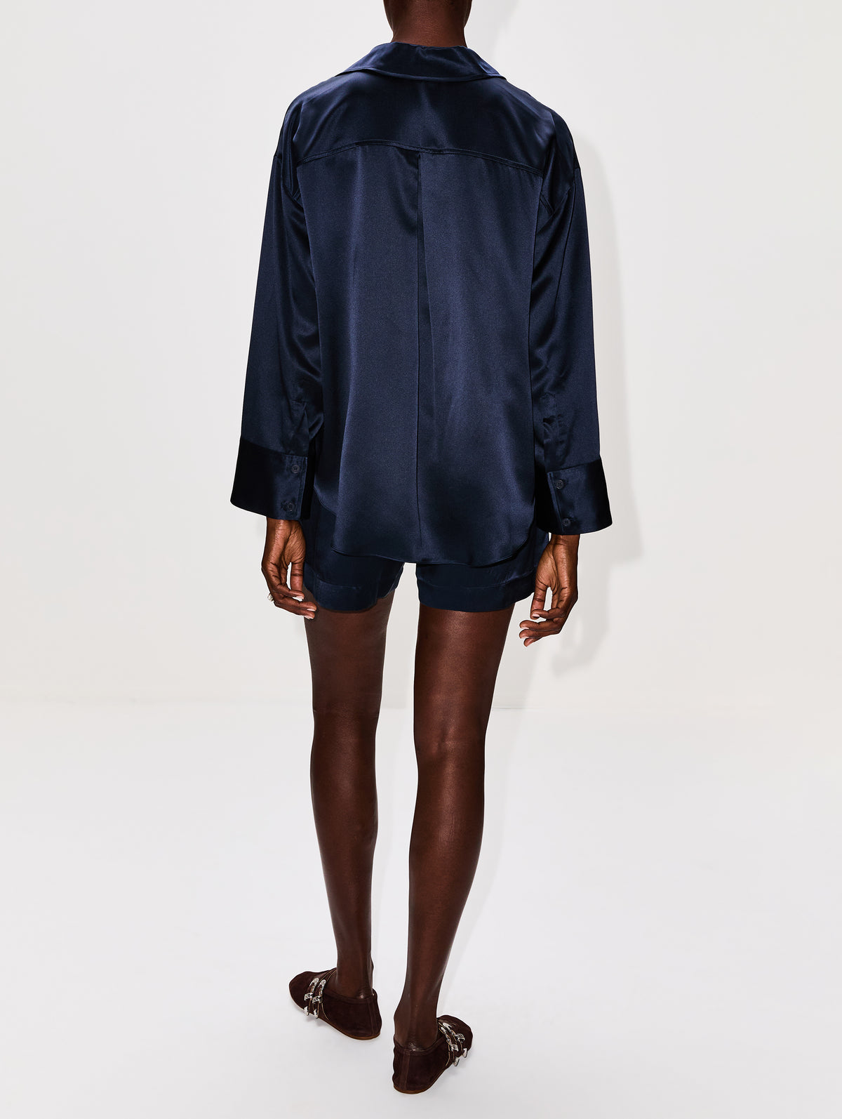 Benton Slouchy Button Down Shirt,SABLYN,MIDNIGHT NAVY,Image 3