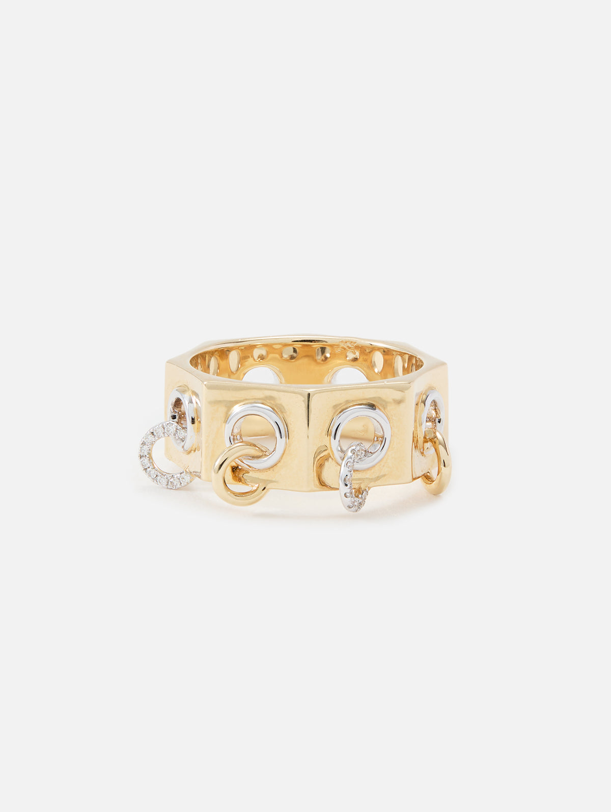 Ring Eyet Gold,RAINBOW K JEWELRY,YELLOW GOLD/WHITE GOLD,Image 1