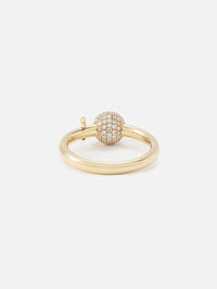 Ring Piercing Diamonds Ball,RAINBOW K JEWELRY,YELLOW GOLD,Image 4