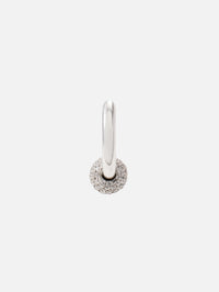 Mini Earring Piercing Diamonds Ball,RAINBOW K JEWELRY,WHITE GOLD,Image 1