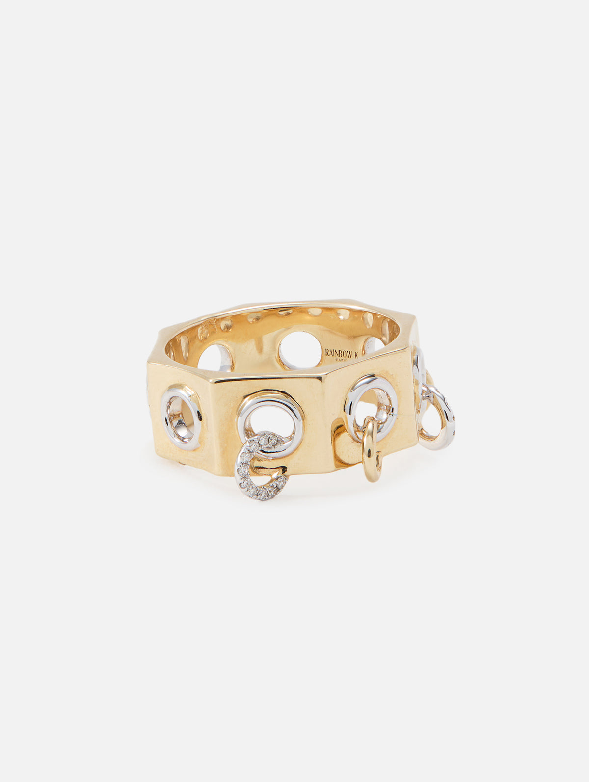 Ring Eyet Gold,RAINBOW K JEWELRY,YELLOW GOLD/WHITE GOLD,Image 3