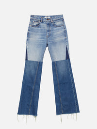 Two Tone Flare Jean,CHLOÉ,BLUE MULTICOLOUR,Image 1
