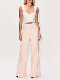 Wide Leg Trouser,CHLOÉ,BISCUIT PINK,Image 2