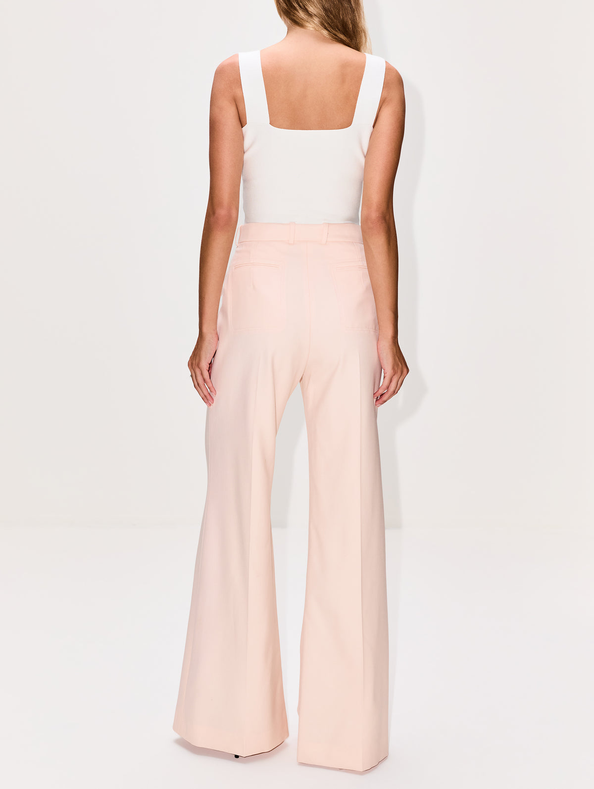 Wide Leg Trouser,CHLOÉ,BISCUIT PINK,Image 4