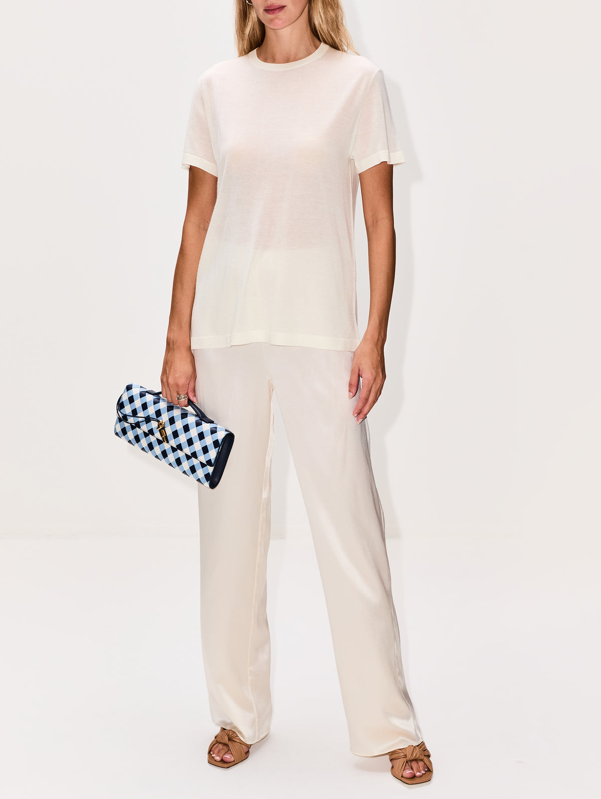 Elastic Waist Pant,CO,IVORY,Image 2